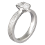 Mokume Solitaire Tapered with Cushion Cut Diamond