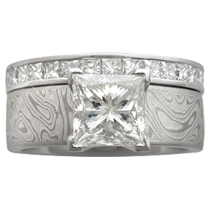 mokume-solitaire-engagement-ring-princess-four-cutout-diamond-channel-wedding-band-tv
