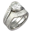 Carved Wave Artistic Engagement Ring