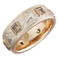 Mokume King's Crown Band with Champagne Diamonds
