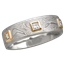 White Mokume King's Crown Wedding Band