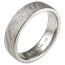 Platinum Mokume Wedding Band with a Heavy Etch