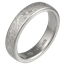 Platinum Mokume Wedding Band with Light Etch