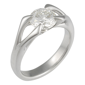 Carved Branch Engagement Ring with 1 ct Diamond
