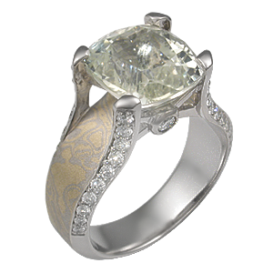 Juicy Light Unique Engagement Ring with Yellow Sapphire