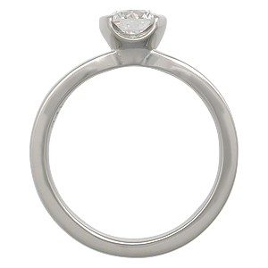 Modern Taper Engagement Ring with 0.55 Ct Diamond