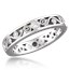 Millegrain Curls Wedding Band Filigree Diamond Wedding Band