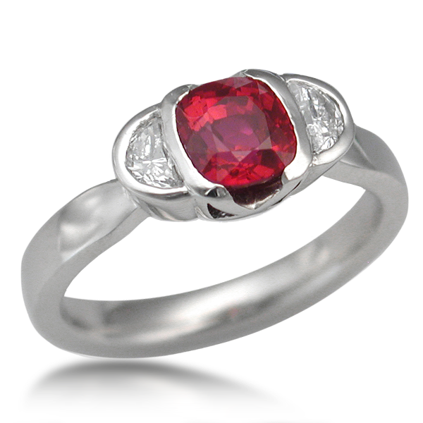 Unique Ruby Engagement Ring 