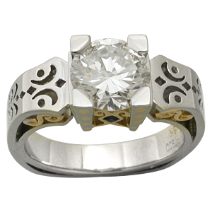 Designer Platinum Engagement Ring