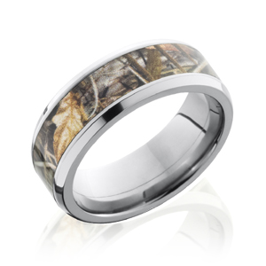 Camo style wedding rings