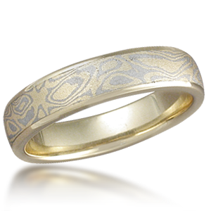 Unusual Mokume Wedding Band