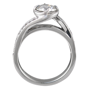 Flower Engagement Ring 