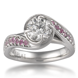 Flower Engagement Ring 