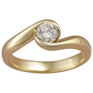 Modern Bezel Set Engagement Ring