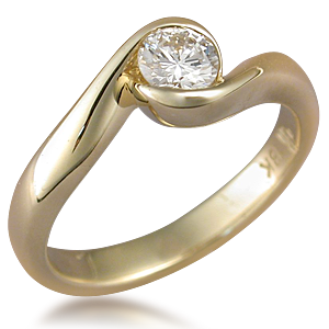 Modern Diamond Engagement Ring
