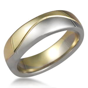 Two Tone Wedding Band