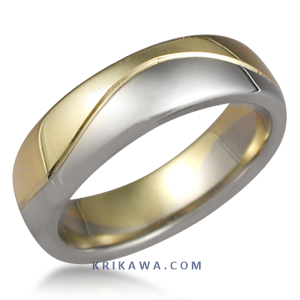 Two Tone Wedding Band