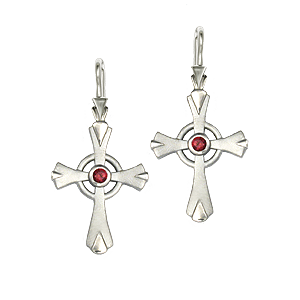 Designer Garnet Earrings