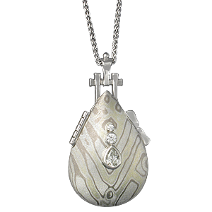 Designer Mokume Locket