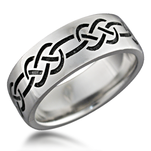 recessed knot wedding ring
