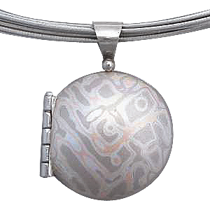 Designer Mokume Locket
