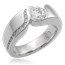 Modern Wave Engagement Ring with Diamond Channel Modern Engagement Ring