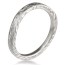 Antique Style Leaf Wedding Band Hand Engraved Wedding Band