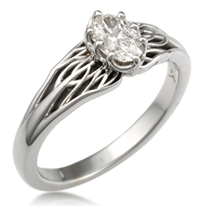Tree of Life Engagement Ring Unique Engagement Ring
