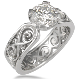 Infinity Symbol Engagement Ring