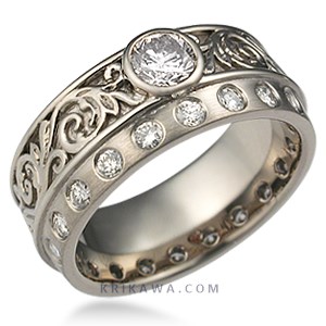 Western Floral Engagement Ring