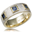 Mokume Diamond Wedding Band 