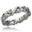 Western Floral Diamond Wedding Band Floral Wedding Band