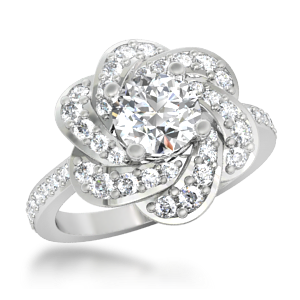 Flower Engagement Ring