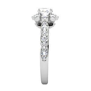 Flower Engagement Ring 
