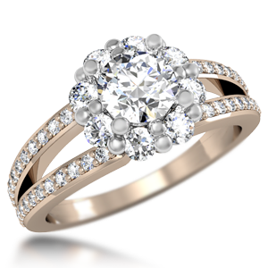 Flower Engagement Ring