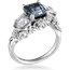 Floral Bouquet Three Stone Engagement Ring Flower Engagement Ring