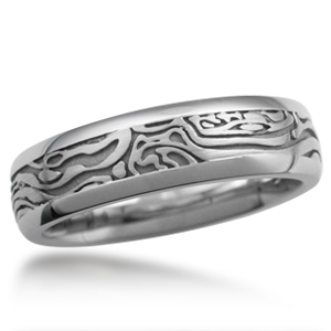 Mokume Wedding Band