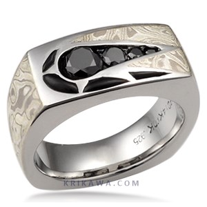 Men's Shooting Star Wedding Band