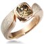 Mokume Solitaire Engagement Ring