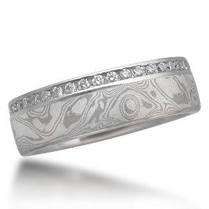Unique Mokume Wedding Ring