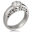 Modern Bezel Set Diamond Engagement Ring