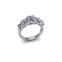 five stone trellis engagement ring