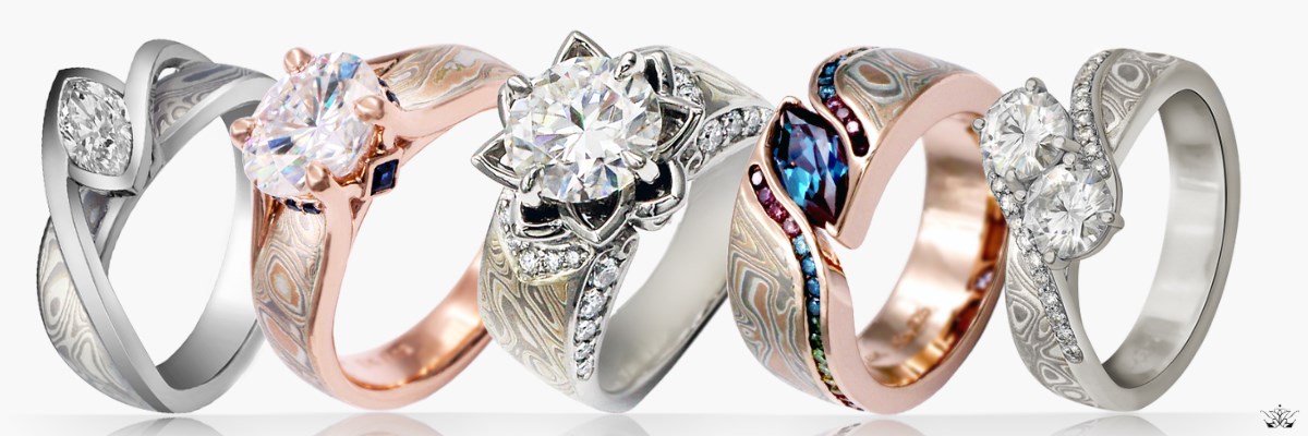Mokume Engagement Ring Collection