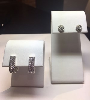 earrings rose and diamond