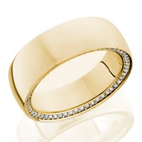 Yellow Gold Side Diamonds Wedding Ring