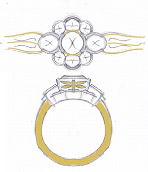 flower diamond ring