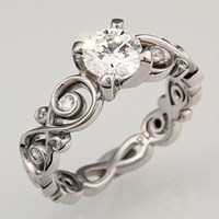 contemporary infinity engagement ring