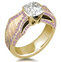borealis engagement ring pink sapphires