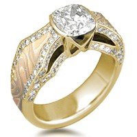 borealis engagement ring yellow gold