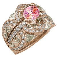 Belle Epoque Engagement Ring and Enhancer Rose Gold